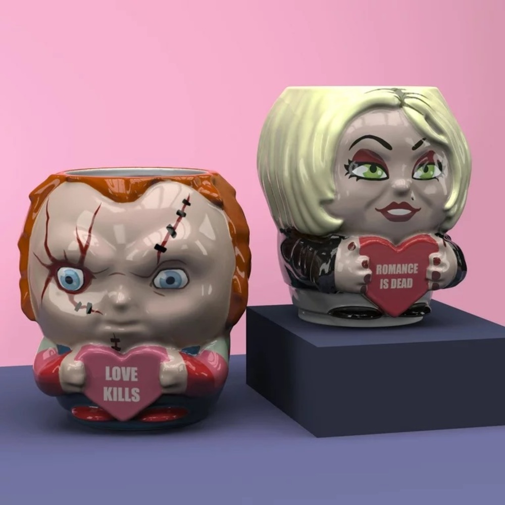 Bride of Chucky Mug SET Child’s Play Valentines Day Mugs - Brand New!